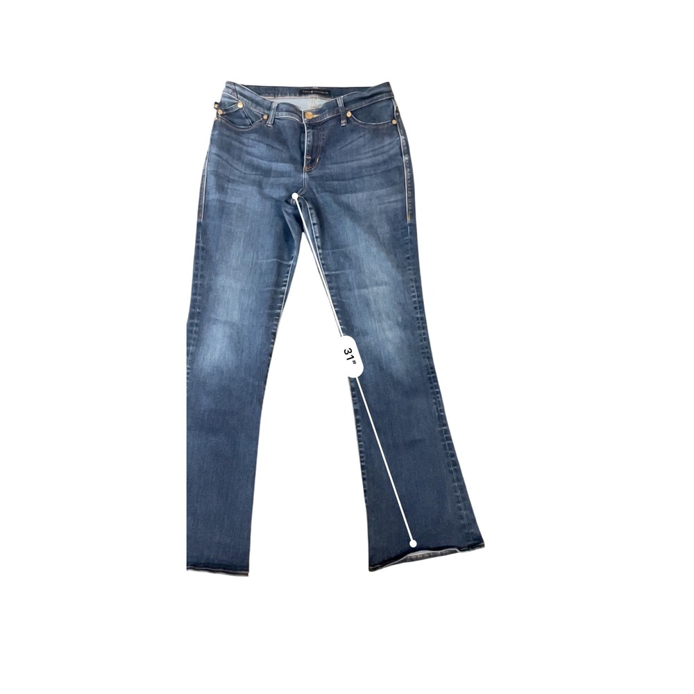 Rock & Republic Kendra Curvy Bootcut Jeans Dark Wash Blue Denim 14 M R011738 - Picture 8 of 8